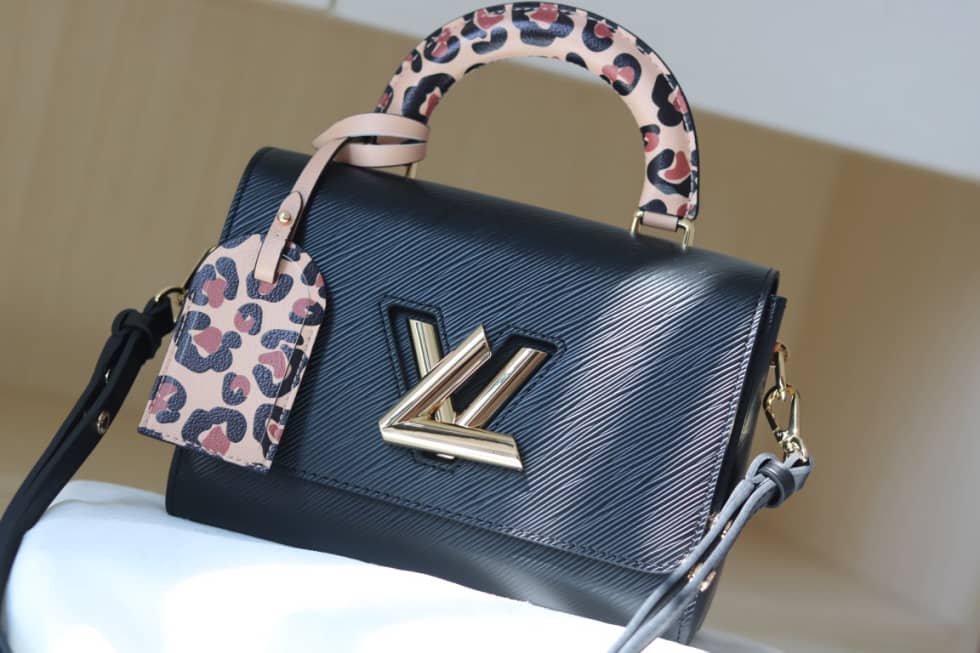 Best Replica Louis Vuitton Twist Leopard Handle Bag Epi Leather PM M50362 Replica Shoulder Bag - Colareps