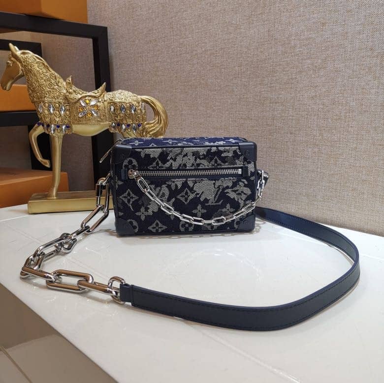 Best Replica Louis Vuitton Mini Soft Trunk Monogram Tapestry Canvas Replica Bag M80033 - Colareps