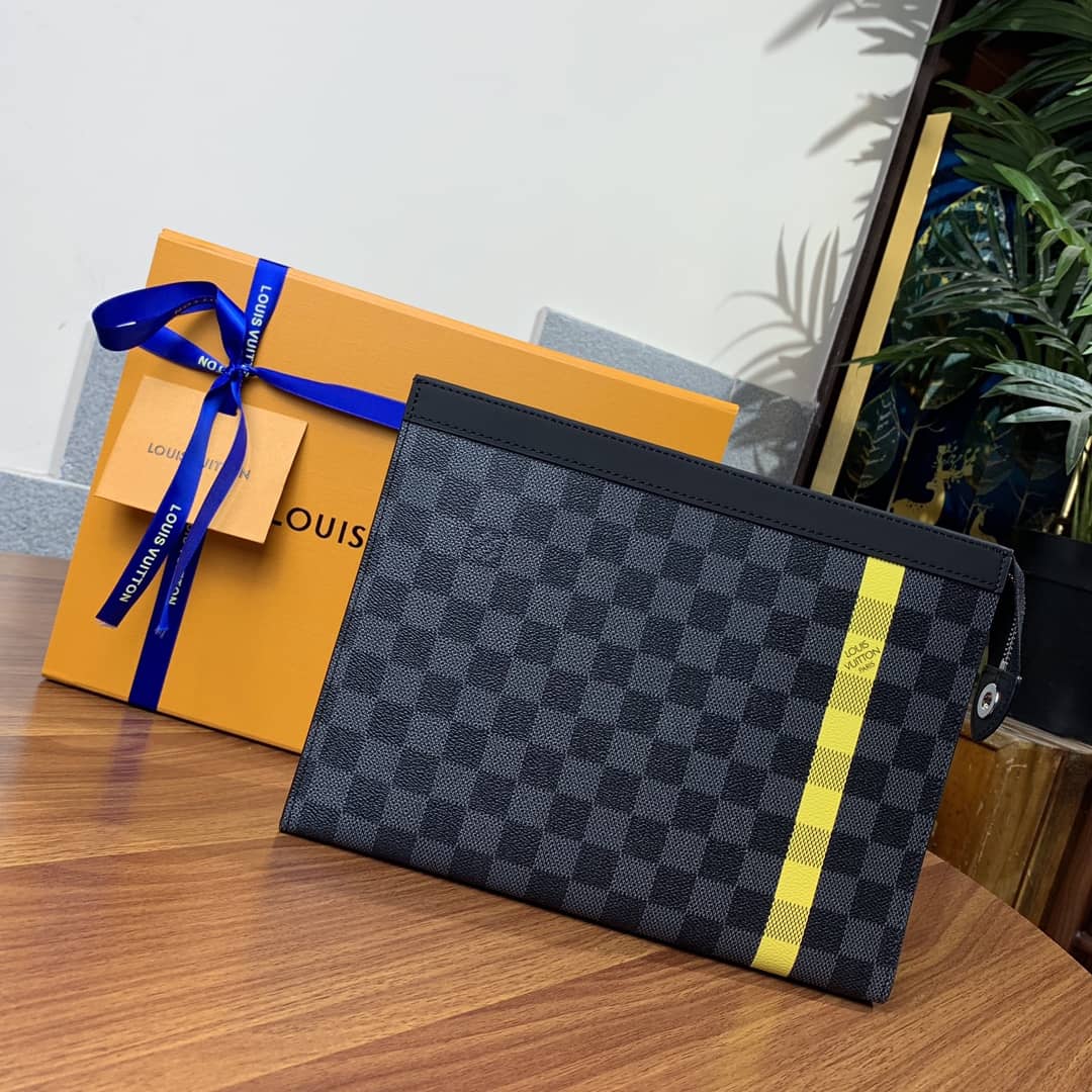 Best Replica Louis Vuitton Pochette Voyage MM Damier Graphite Canvas Replica N60107 - Colareps