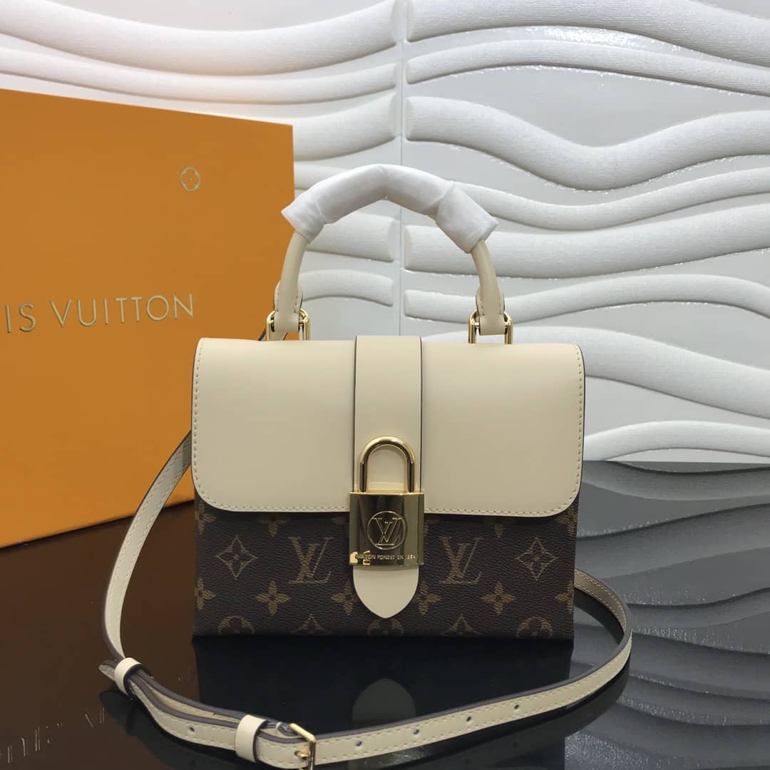 Best Replica Louis Vuitton Locky BB Replica Crossbody Handbag Beige M44321 - Colareps