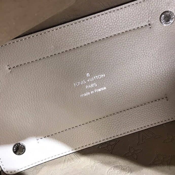 Best Replica Louis Vuitton Mahina Hina PM Leather Tote Replica Apricot M54353 - Colareps