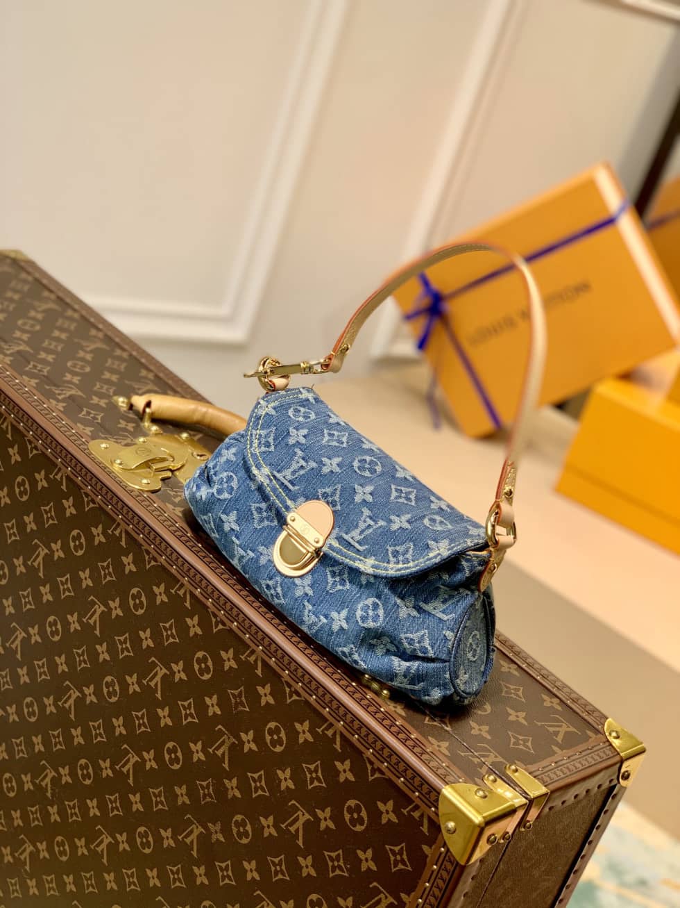 Best Replica Louis Vuitton Mini Pleaty Denim Blue M95050 Replica Shoulder Bag - Colareps