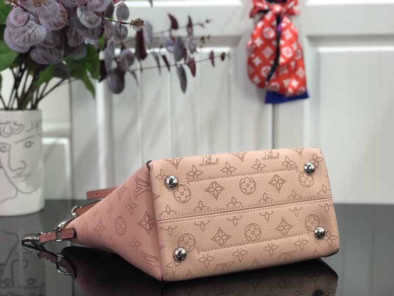Best Replica Louis Vuitton Mahina Hina PM Leather Tote Replica Pink M54353 - Colareps