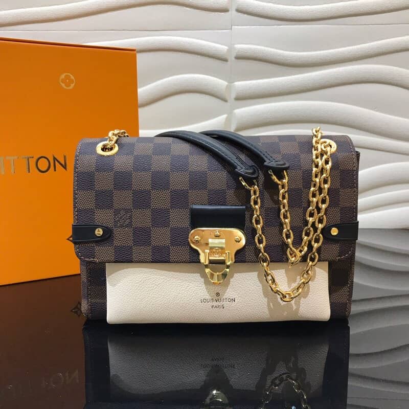 Best Replica Louis Vuitton Vavin PM Damier Ebene Replica Shoulder Bag White N40113 - Colareps