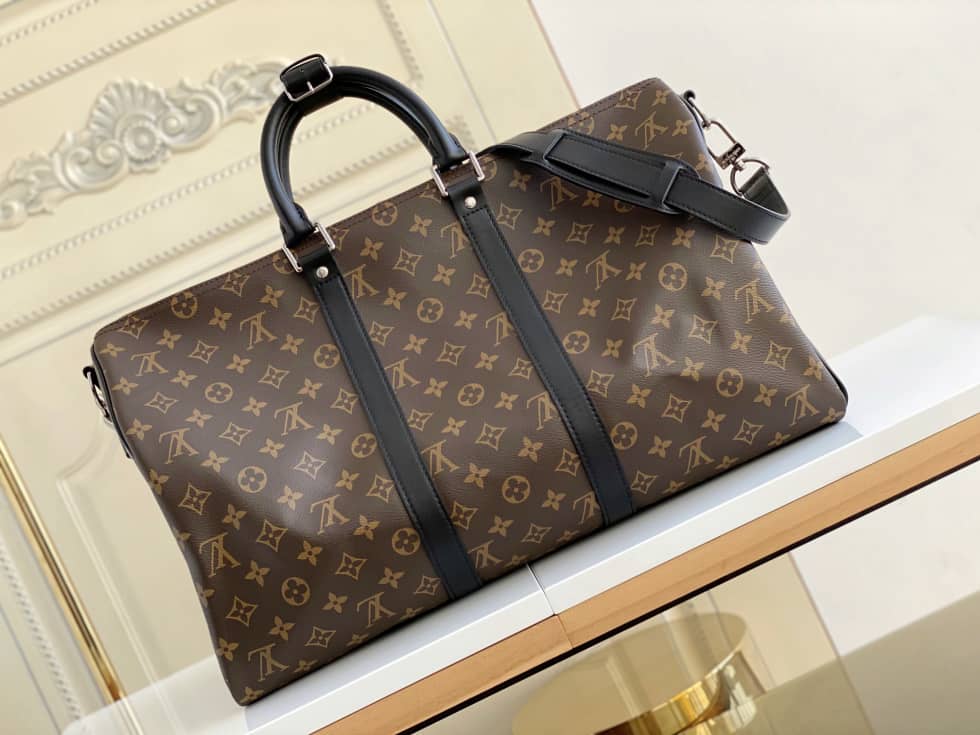 Best Replica LV Duffle Bag Replica Monogram Keepall Bandouliere 45 Boston Bag Brown M41418 - Colareps