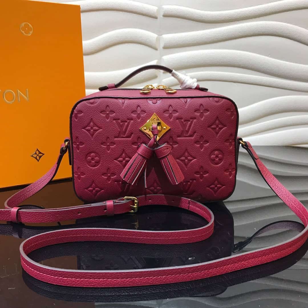 Best Replica Louis Vuitton Monogram Empreinte Saintonge Replica Bag Rose M44606 - Colareps