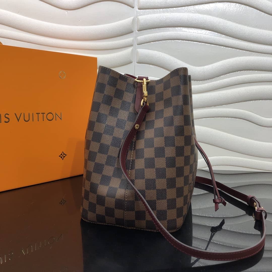 Best Replica Louis Vuitton Neonoe Replica Bucket Bag Brown Purple M44020 - Colareps