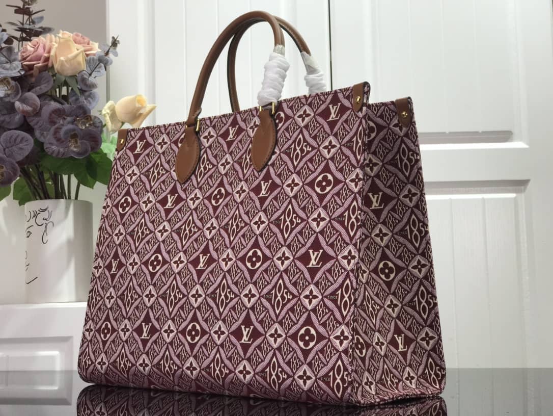 Best Replica LV Tote Dupe On the Go GM Since 1854 Tote Replica Red M57207 - Colareps