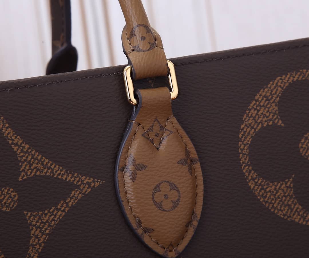 Best Replica Louis Vuitton Reversible Monogram Onthego 2way Brown Coated Replica Tote - Colareps