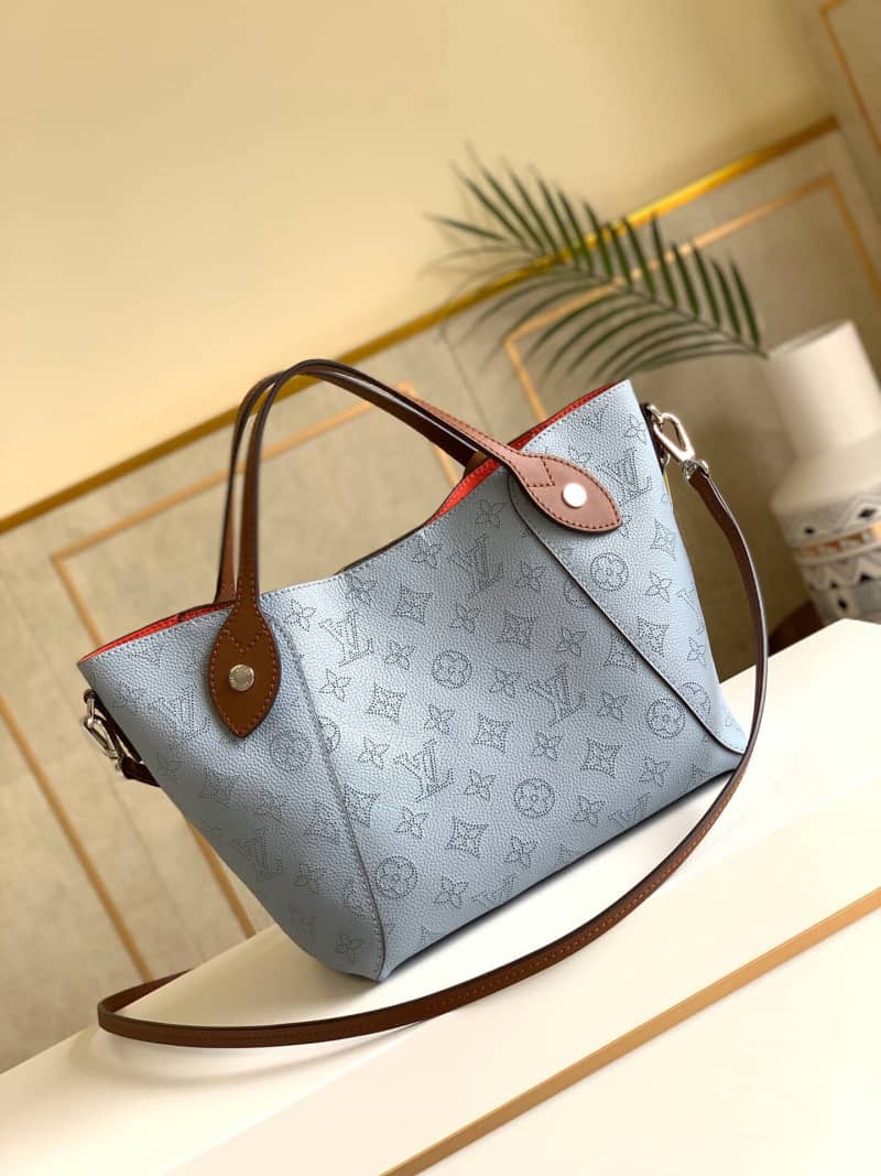 Best Replica Louis Vuitton Mahina Hina PM Leather Tote Replica Blue M54353 - Colareps