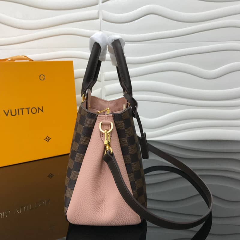 Best Replica Louis Vuitton Damier Ebene Canvas Brittany Bag Replica Pink M41674 - Colareps