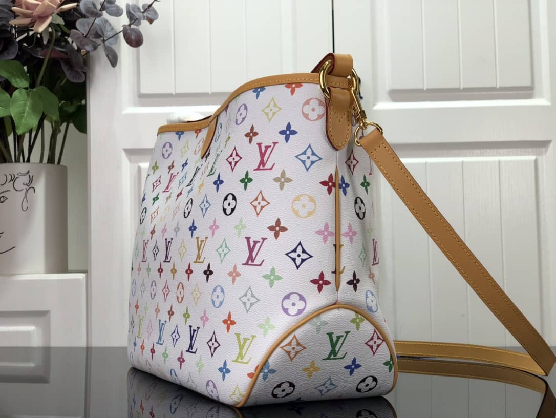 Best Replica Louis Vuitton Delightful PM Monogram Multicolor Shoulder Bag Replica White M40352 - Colareps