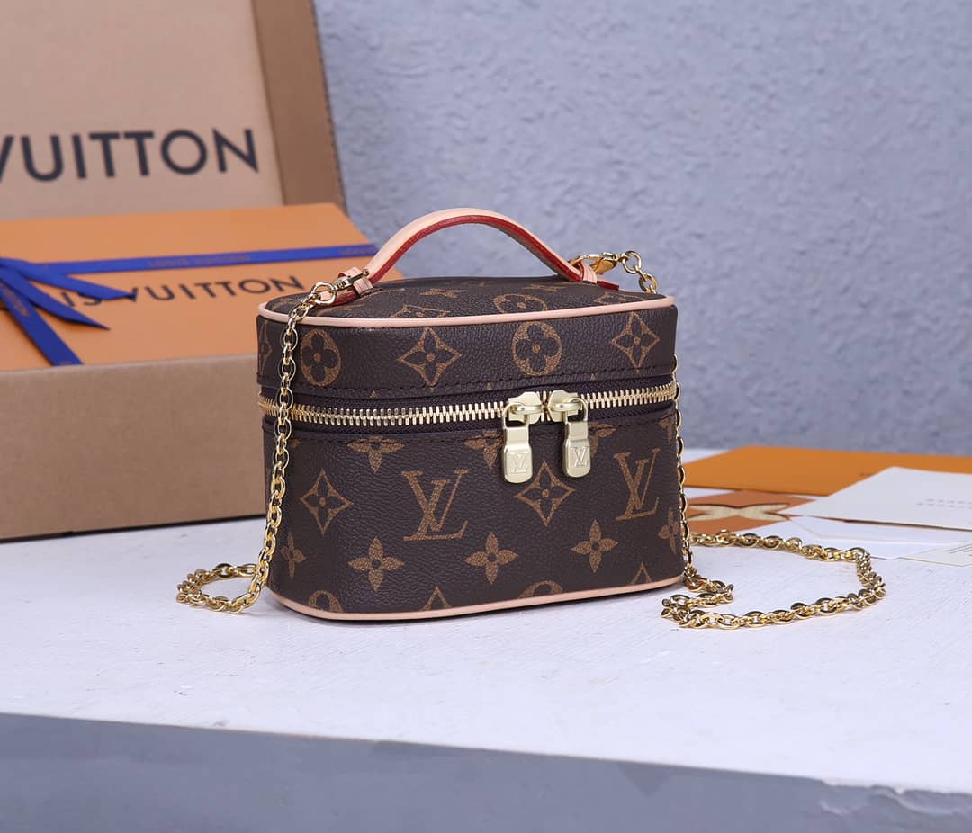 Best Replica Louis Vuitton Nano Monogram Cosmetic Canvas Toiletry Bag Replica M44936 - Colareps