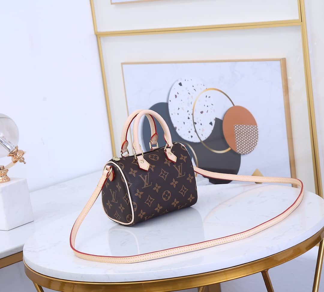 Best Replica Louis Vuitton Nano Speedy Monogram Canvas Replica Crossbody Bag M61252 - Colareps