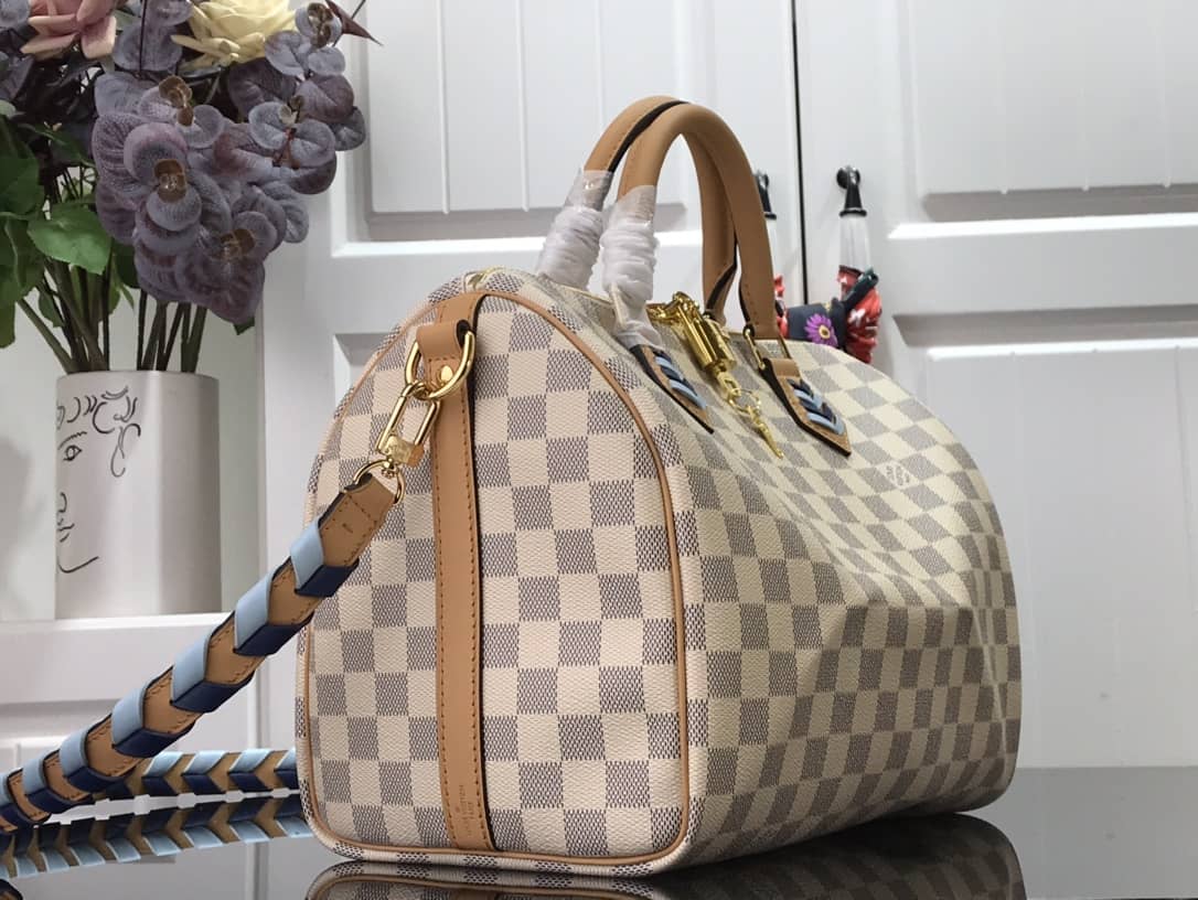 Best Replica Louis Vuitton Damier Azur Speedy Bandouliere 30 Bag Replica N50054 - Colareps