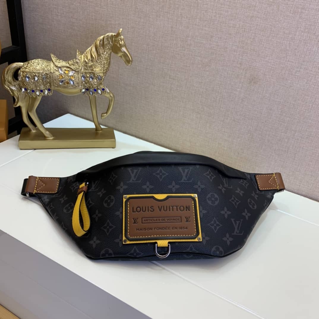 Best Replica LV Bum Bag Dupe Monogram Eclipse Discovery  M45220 - Colareps
