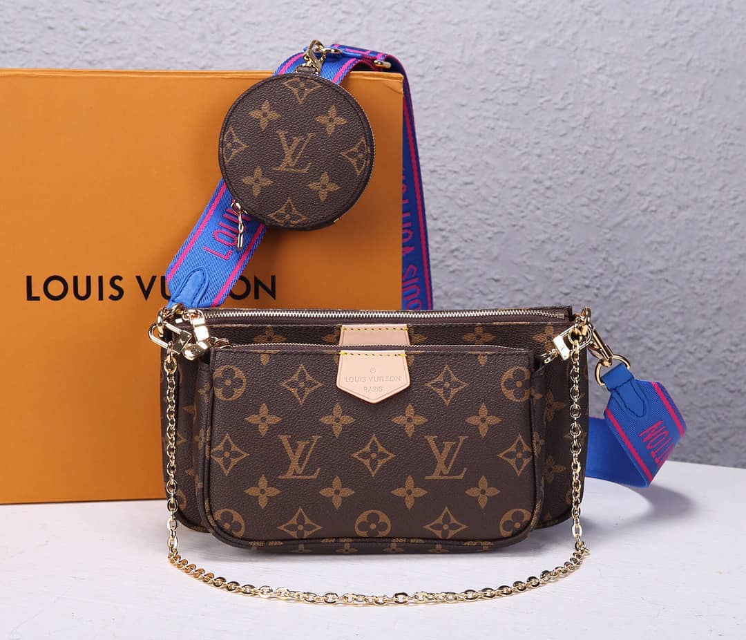 Best Replica Louis Vuitton Multi Pochette Accessoires Replica Crossbody Bag Blue M44840 - Colareps