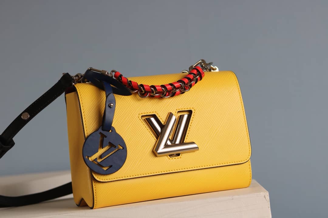 Best Replica LV Tote Dupe Twist MM Crossbody Bag Replica Yellow M50305 - Colareps