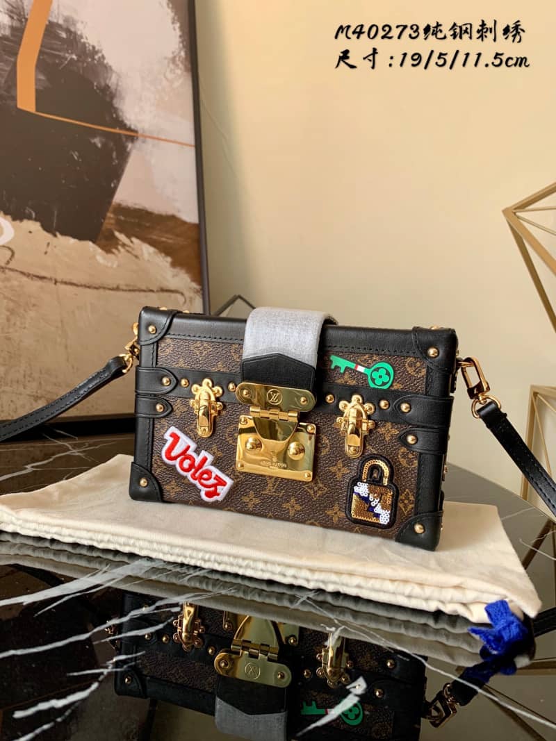 Best Replica Louis Vuitton Petite Malle Monogram Canvas Replica Bag Brown M40273 - Colareps