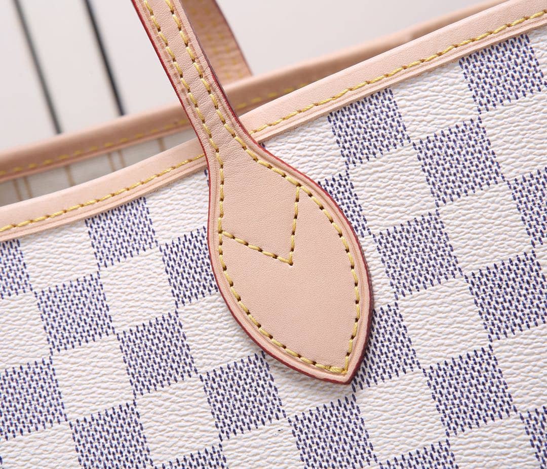 Best Replica Louis Vuitton Neverfull Dupe MM Damier Azur Tote N41361 - Colareps