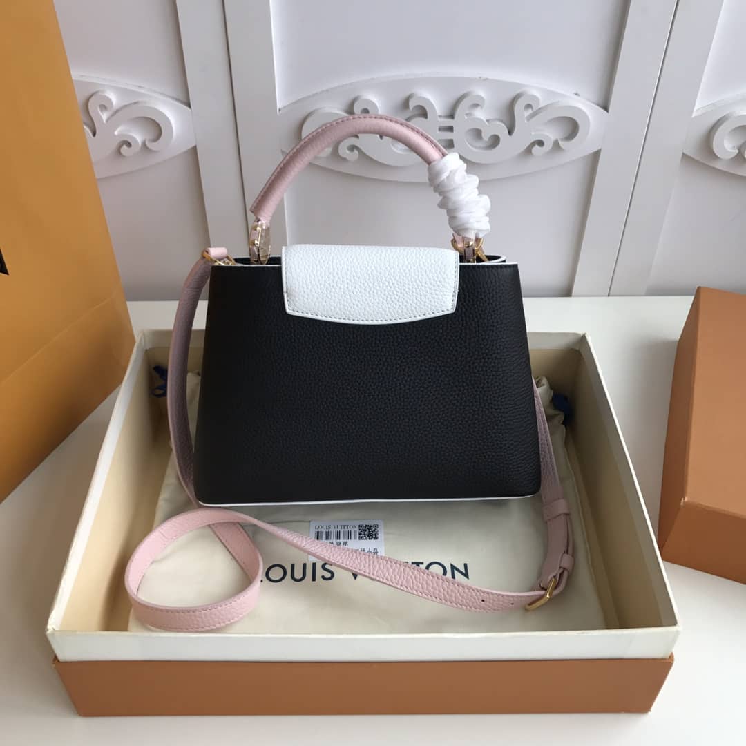 Best Replica Louis Vuitton Capucines PM Taurillon Bag Replica Black M52988 - Colareps