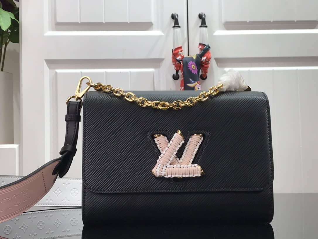 Best Replica Louis Vuitton Epi leather Twist MM Replica Handbag Black M57667 - Colareps