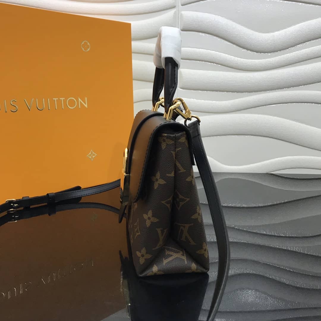 Best Replica Louis Vuitton Locky BB Replica Crossbody Bag Black M44321 - Colareps