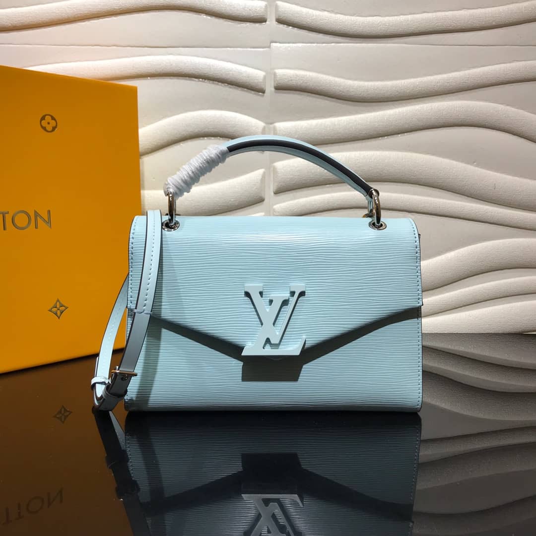 Best Replica Louis Vuitton Grenelle Pochette Epi Leather Replica Shoulder Bag Blue M55977 - Colareps