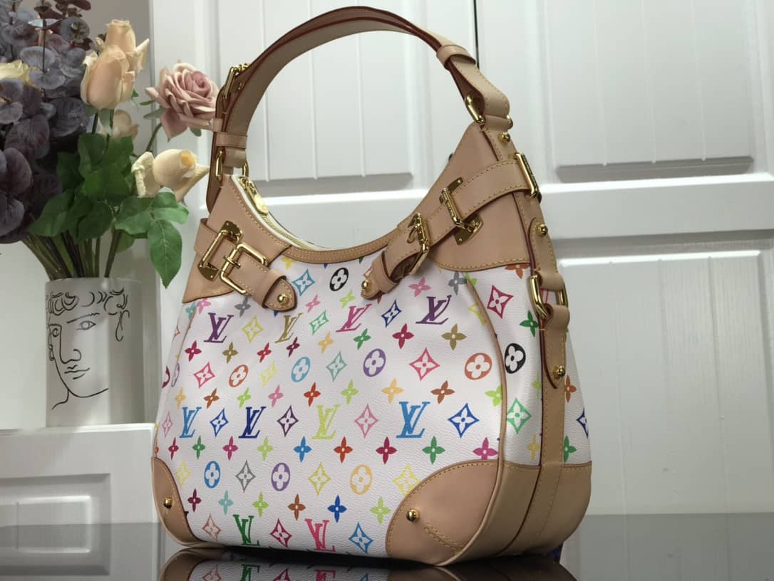 Best Replica Louis Vuitton Monogram Multi Color Greta Shoulder Bag Replica White M40196 - Colareps