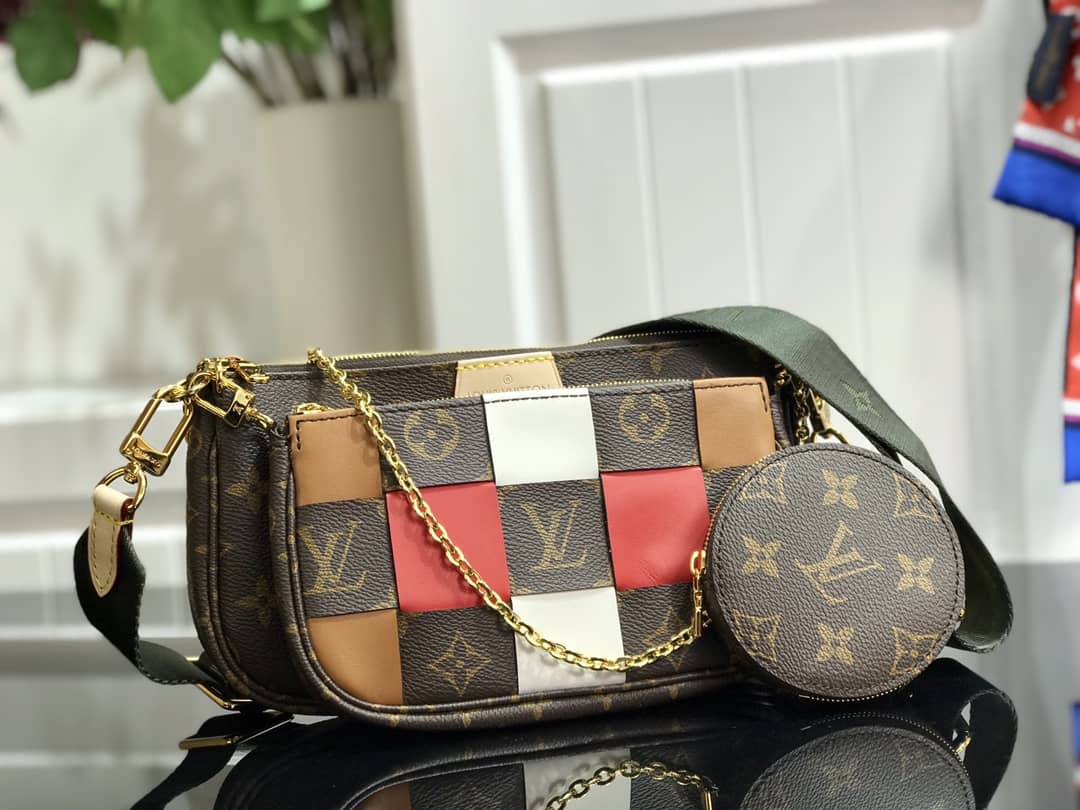 Best Replica Louis Vuitton Monogram Canvas Multi Pochette Replica Red M44823 - Colareps