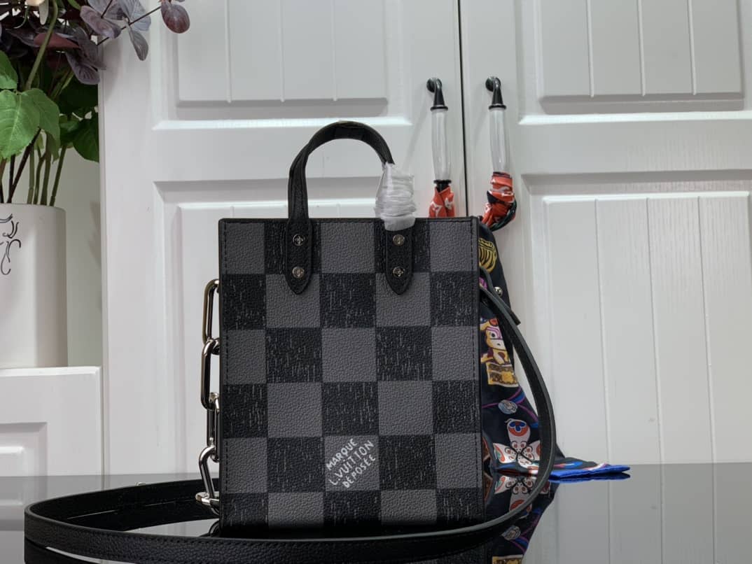Best Replica Louis Vuitton Damier Checkerboard Pattern Sac Plat XS Bag Replica N60495 - Colareps