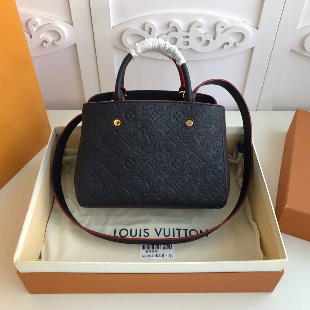 Best Replica Louis Vuitton Monogram Montaigne BB Empreinte Bag Replica Black M41053 - Colareps