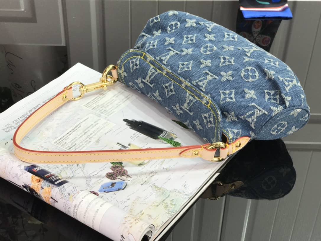 Best Replica Louis Vuitton Monogram Denim Mini Pleaty Replica Shoulder Bag Blue M95050 - Colareps