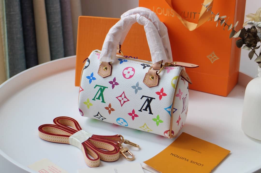 Best Replica LV Duffle Bag Replica Monogram Multi Mini Speedy  White M92645 - Colareps