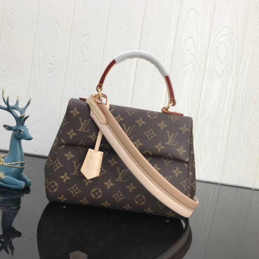 Best Replica Louis Vuitton Cluny BB Monogram Canvas Shoulder Handbag Replica Purple M42738 - Colareps