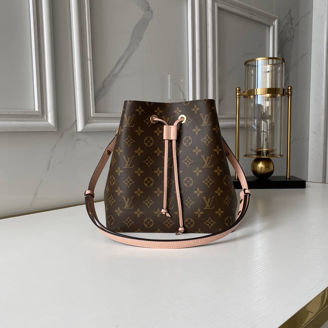 Best Replica Louis Vuitton Neo Noe Monogram Replica Drawstring Bag Rose M44022 - Colareps