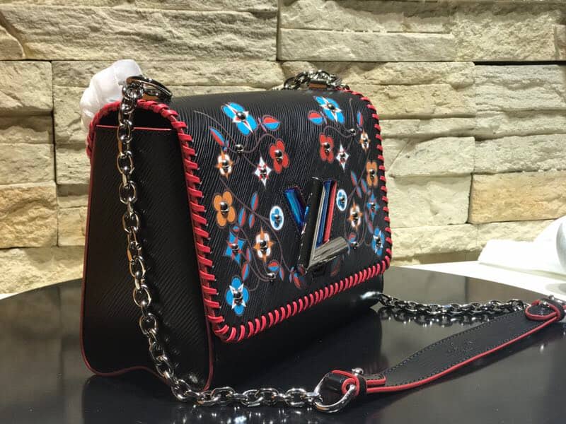 Best Replica Louis Vuitton Twist MM AAA Fake Leather Chain Shoulder Bag - Colareps