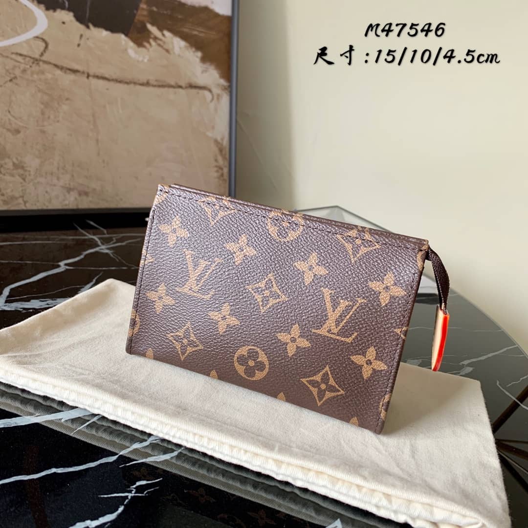 Best Replica Louis Vuitton Monogram Poche Toilette Cosmetics Pouch Replica M47546 - Colareps