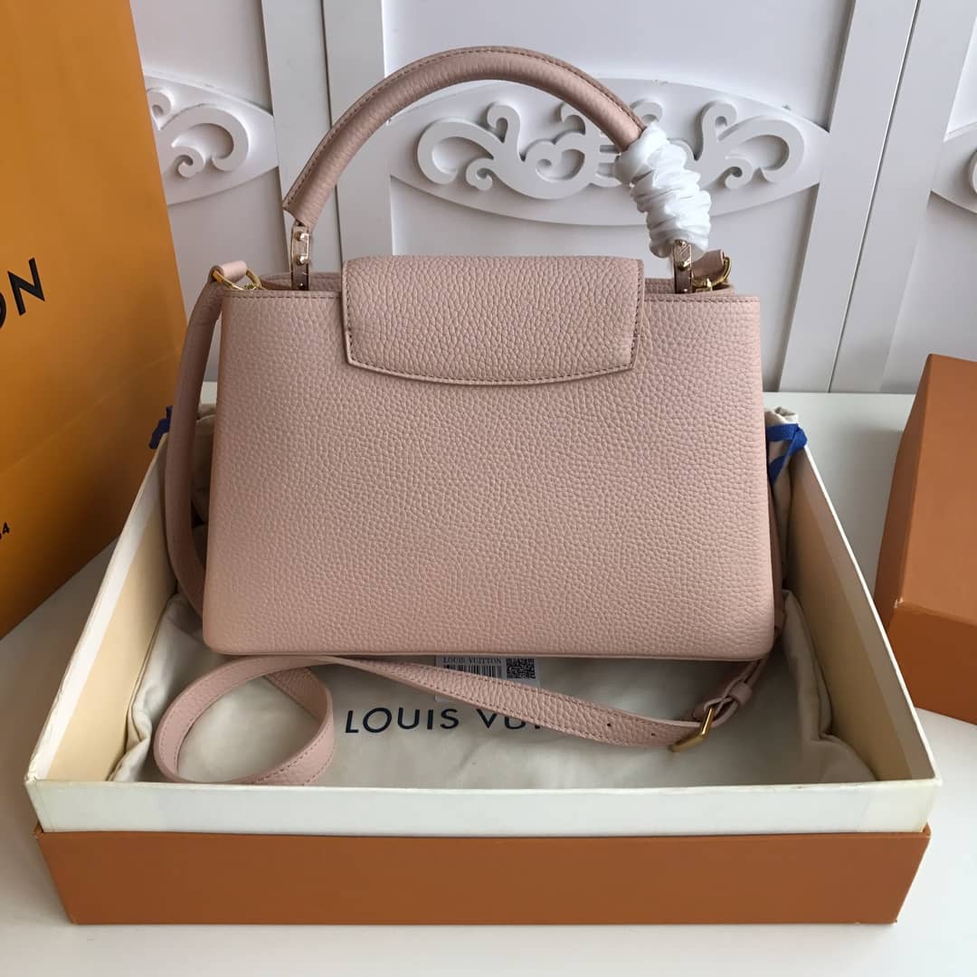 Best Replica Louis Vuitton Capucines Taurillon Leather BB Bag Replica Pink M52451 - Colareps