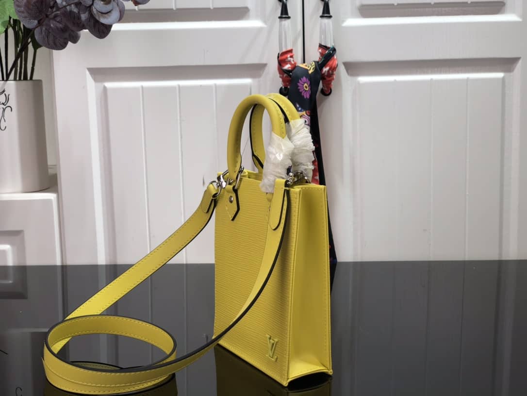 Best Replica Louis Vuitton Petit Sac Plat Flat Shoulder Bag Replica Yellow M80169 - Colareps
