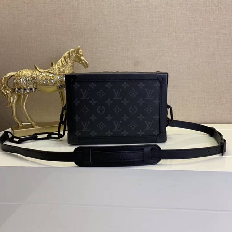 Best Replica Louis Vuitton x Virgil Abloh Monogram Soft Trunk Replica Black M44478 - Colareps