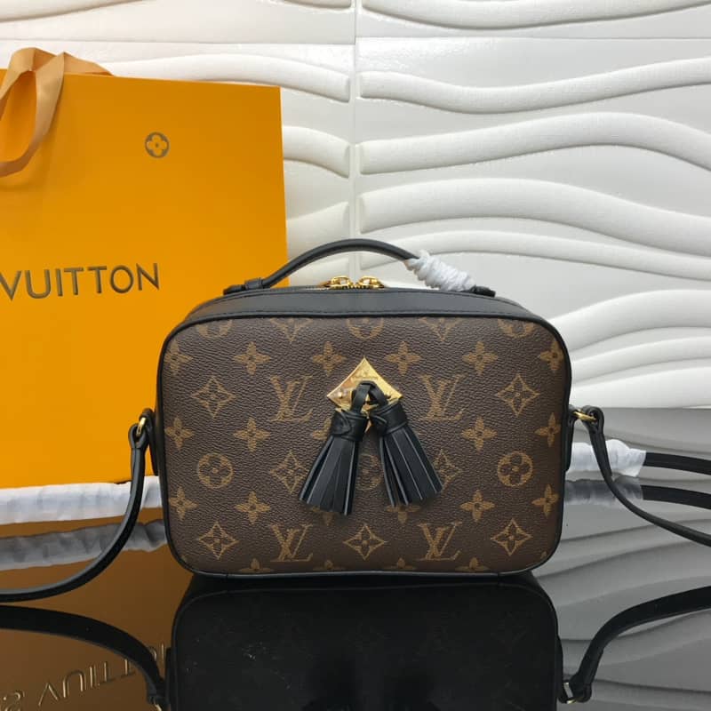 Best Replica Louis Vuitton Saintonge Monogram Canvas Replica Shoulder Bag Black M43557 - Colareps