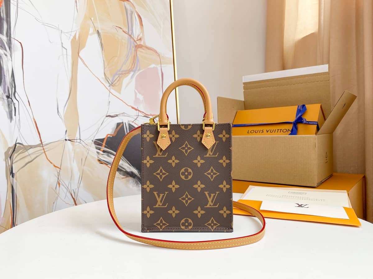 Best Replica Louis Vuitton Monogram Petit Sac Plat 2Way Replica Shoulder Bag M69442 - Colareps