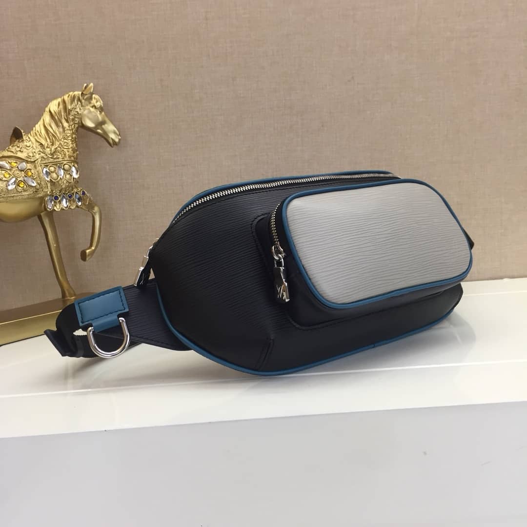 Best Replica Louis Vuitton Damier Graphite Canvas Replica  Bumbag Black Blue M51464 - Colareps