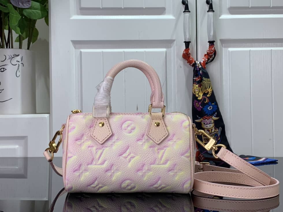 Best Replica Louis Vuitton Nano Speedy Pink M81508 Replica Shoulder Bag - Colareps