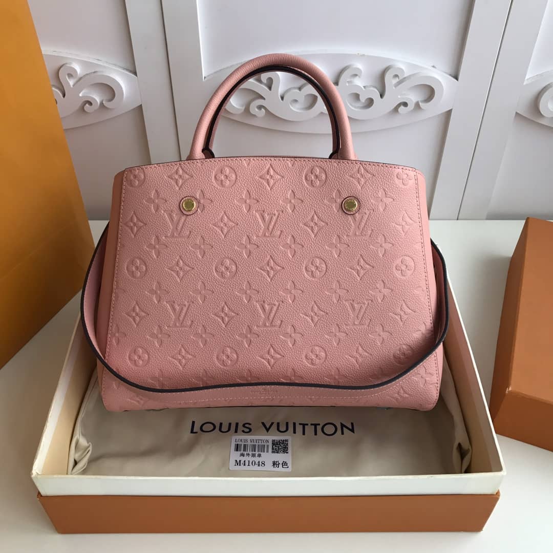 Best Replica Louis Vuitton Monogram Montaigne MM Shoulder Bag Replica Pink M41048 - Colareps