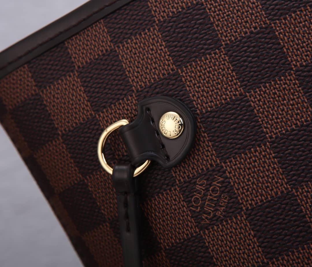 Best Replica Louis Vuitton Neverfull MM Damier Ebene Tote Replica Pink N41358 - Colareps