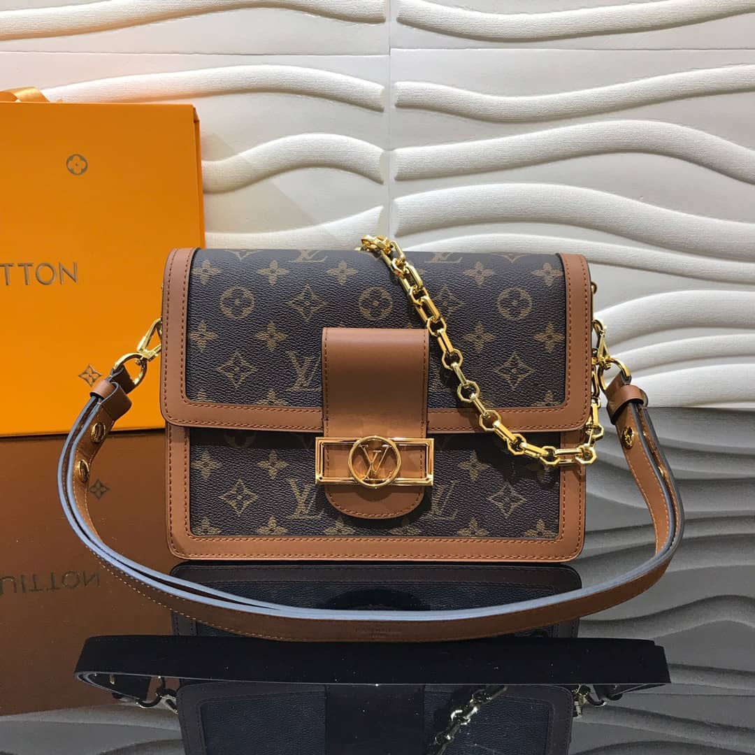 Best Replica Louis Vuitton Monogram MM Reverse Dauphine Shoulder Bag Replica M44391 - Colareps