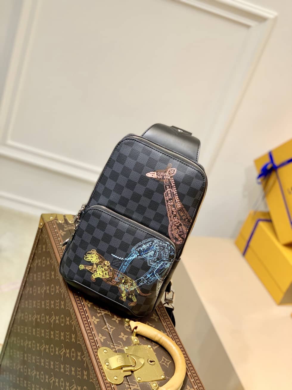 Best Replica Louis Vuitton Avenue Slingbag Black N45277 Replica Shoulder Bag - Colareps