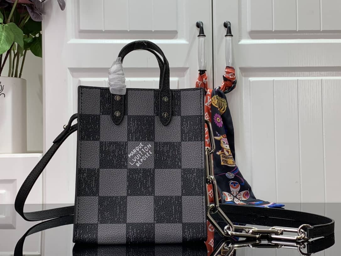 Best Replica Louis Vuitton Damier Checkerboard Pattern Sac Plat XS Bag Replica N60495 - Colareps